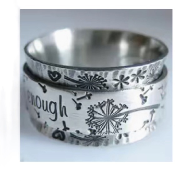 Sterling Silver I Am Enough Dandelion Ring - Picture 5 of 5